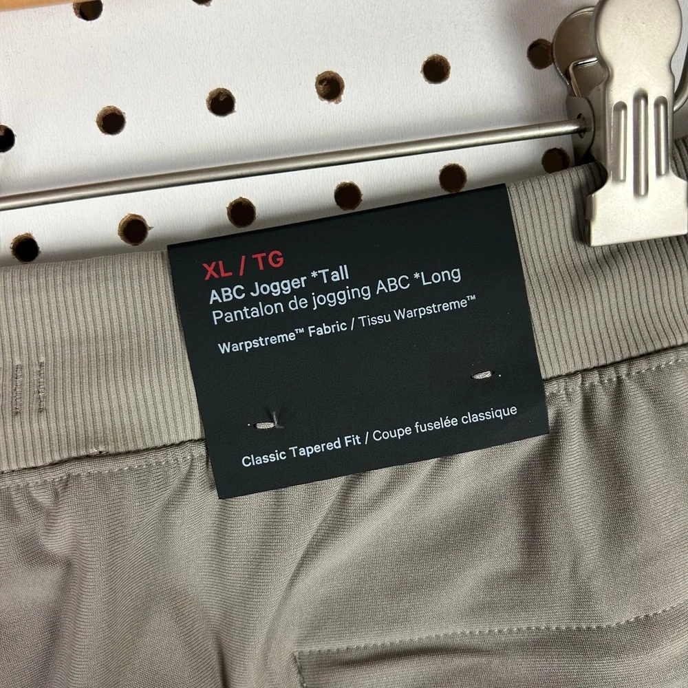 Lululemon ABC Jogger Warpstreme XLT Pants Gray Ash NWT $128 LM5BKRT Tech Casual